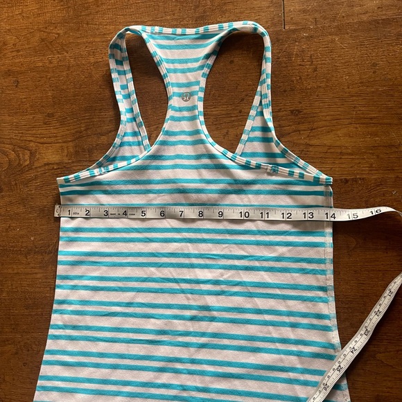 Lululemon" Cool Racerback Stripe blue and white, - Picture 13 of 13